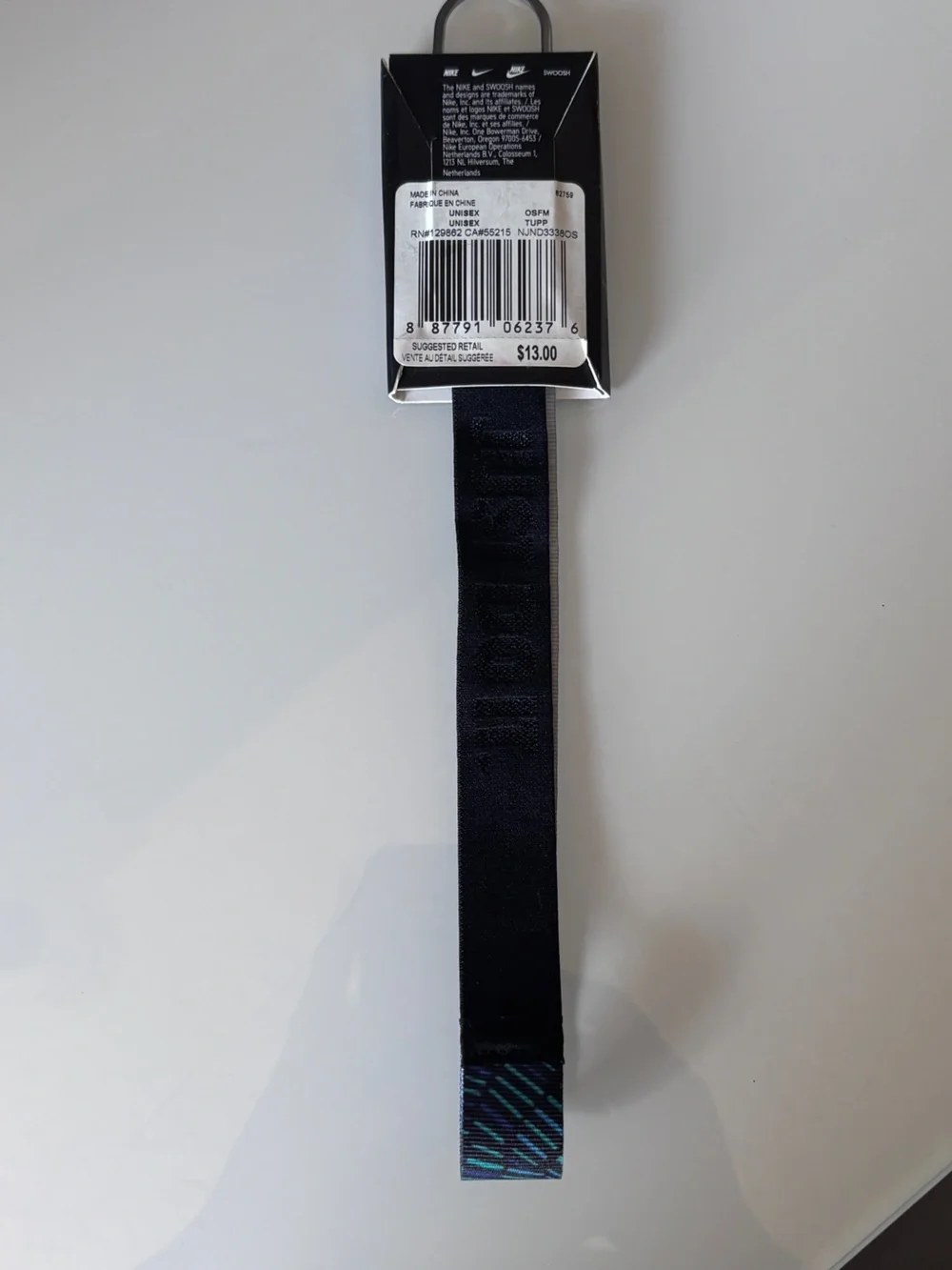 Nike JDI Ribbon Headband Silicone Grip Black Blue Green NWT